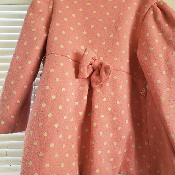 Tickled Pink Mouse Pocket Polka Dot Coat Lined5-6 - Picture 3 of 7